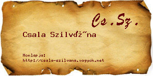 Csala Szilvána névjegykártya